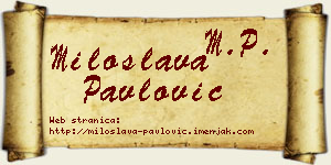 Miloslava Pavlović vizit kartica